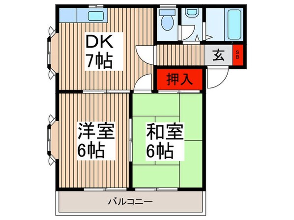 エクセレンス椿峰Ｂの物件間取画像